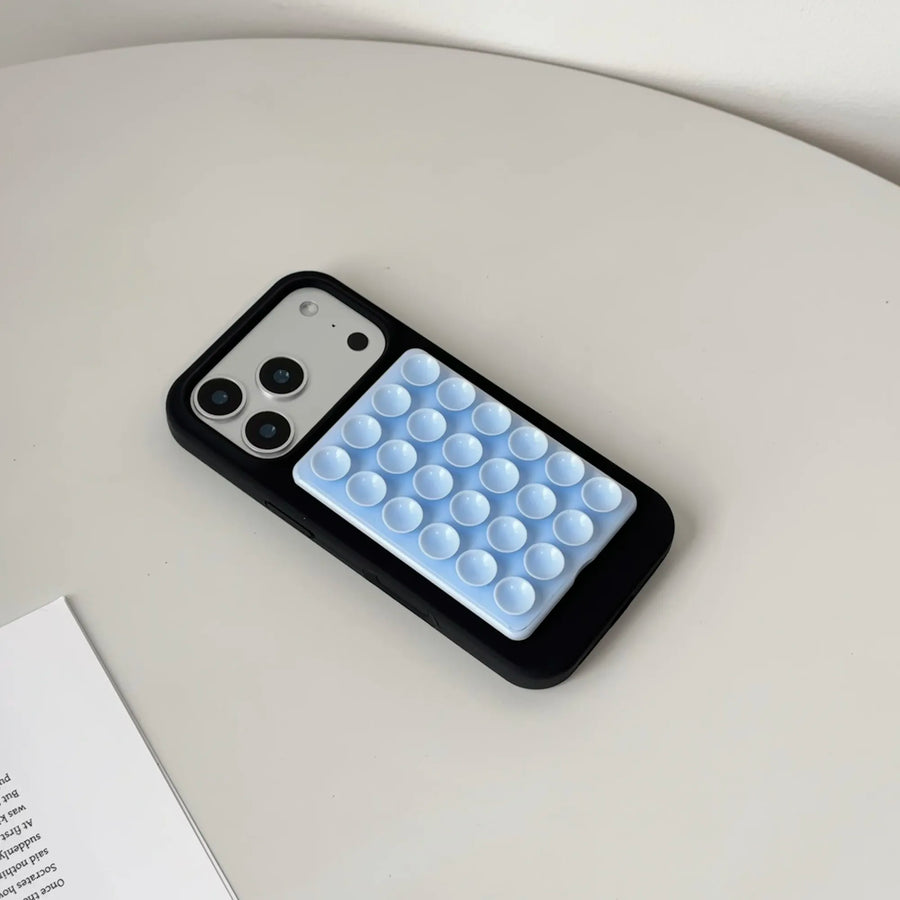 ZEZE light blue bubble suction phone case grip