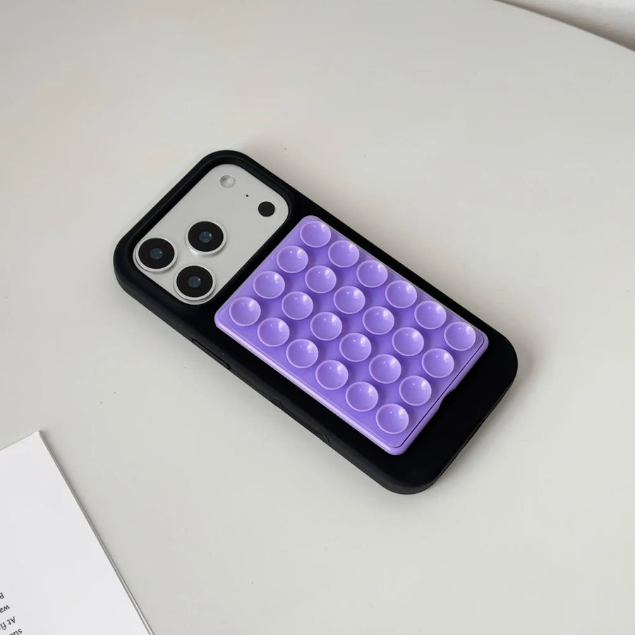 ZEZE purple bubble suction phone case grip